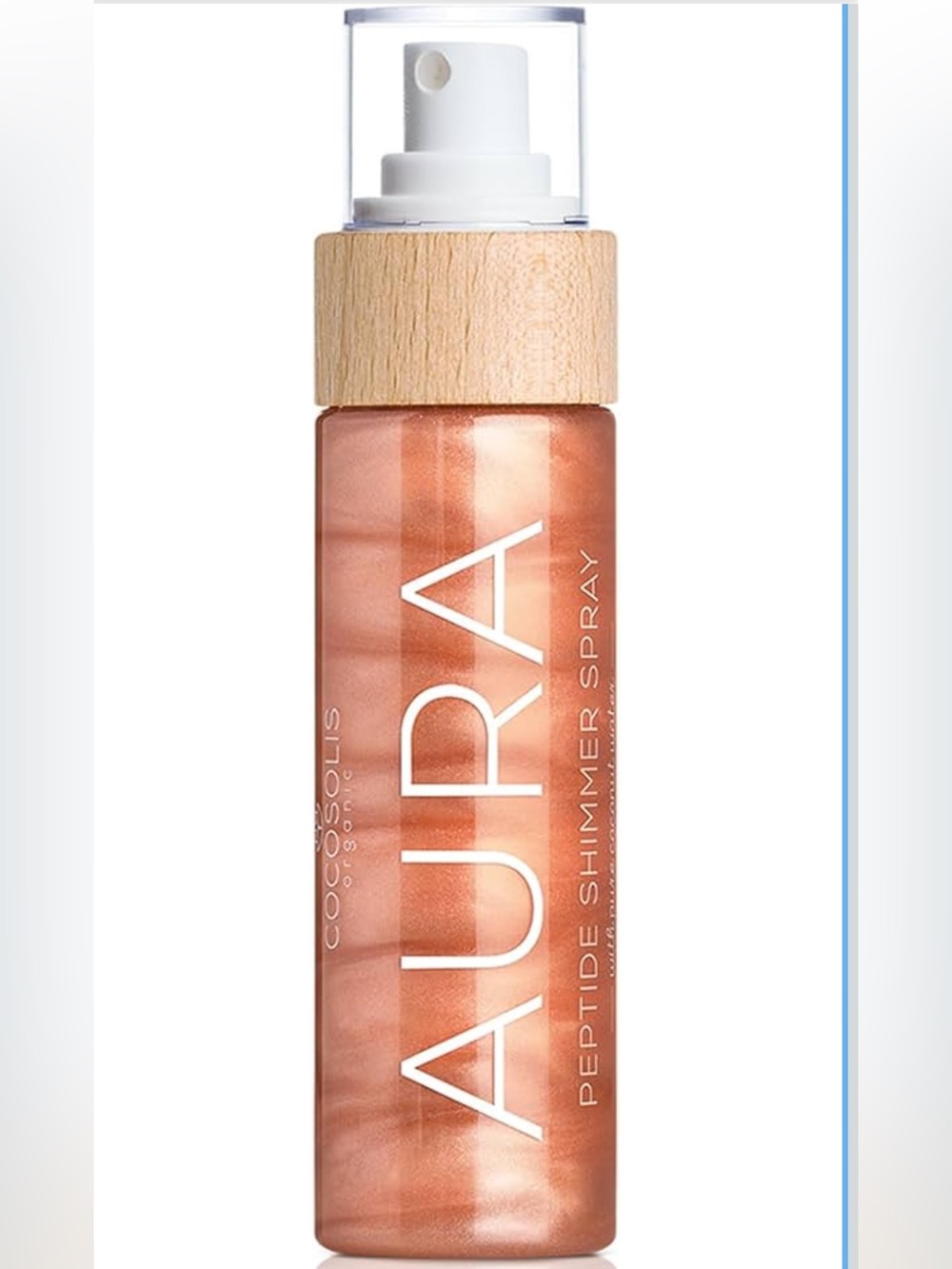 COCOSOLIS AURA Peptide Shimmer Spray - Natural glitter shimmer spray